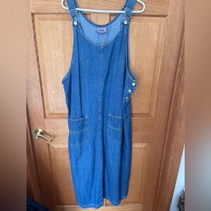 Preview International Blue Denim Pinafore patch pocket dress